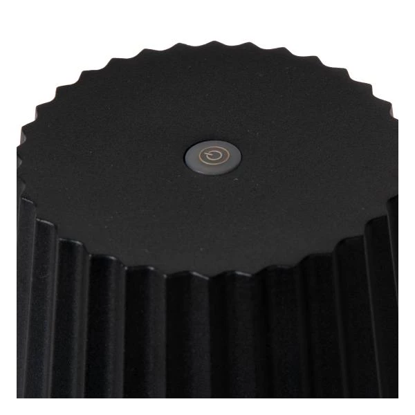 Lucide JUSTINE - Lampe de table Rechargeable Intérieur/Extérieur - Batterie/Piles - LED Dim. - 1x2W 2700K - IP54 - Avec station de charge sans fil - Noir - détail 5